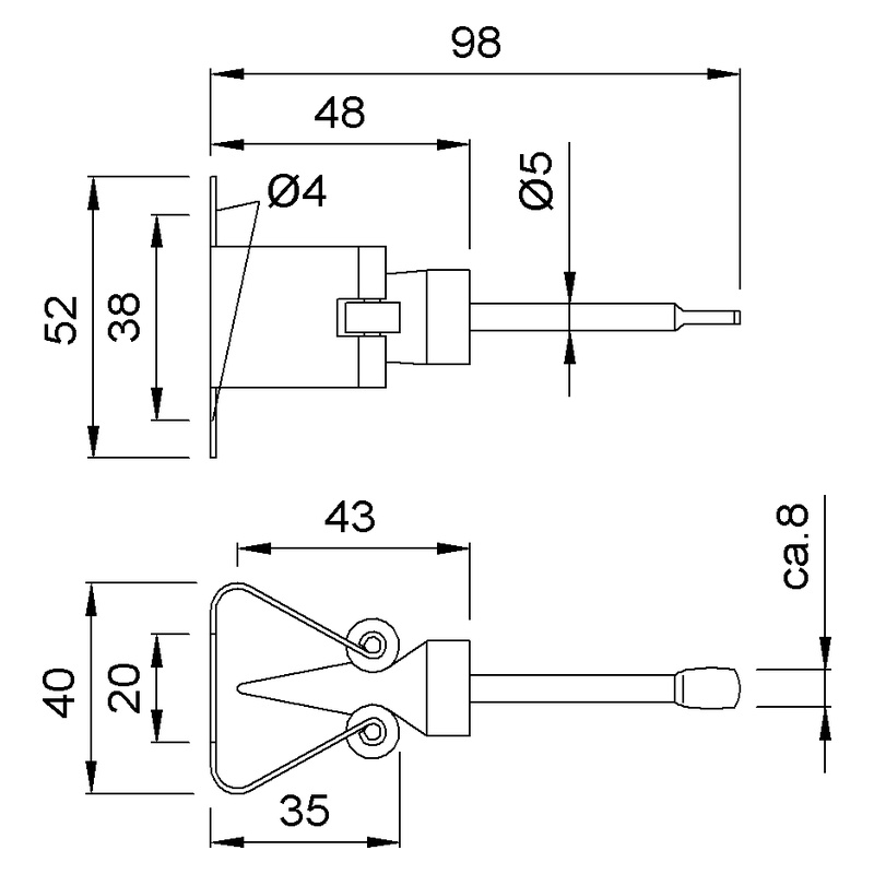 KWS 1063 1066 Federfeststeller Technische Zeichnung