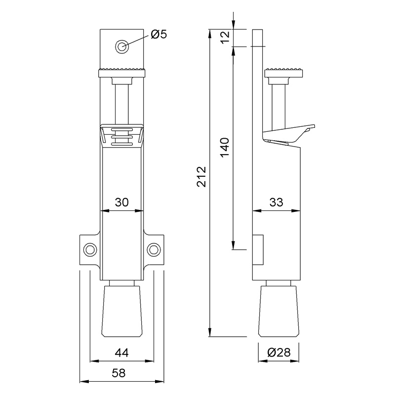 KWS 1089 1093 Tretbolzen Technische Zeichnung