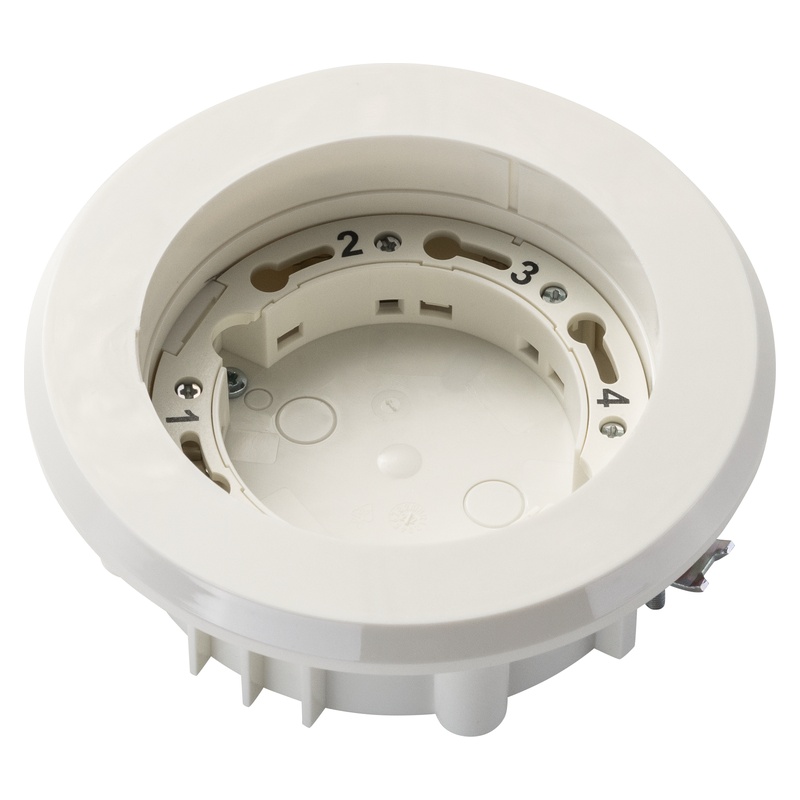 Hekatron Sockel 143 UH Unterputz Hohldecke Schrägansicht