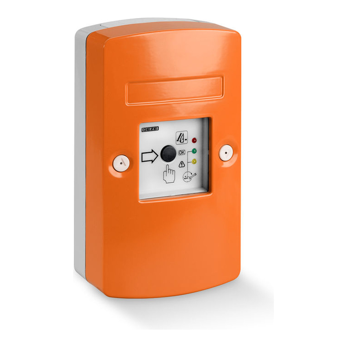 GEZE THZ Comfort N4 Treppenhauszentrale, orange RAL 2011, mit integriertem RWA- und Lüftungstaster