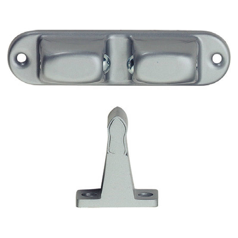 KWS 1055 1083 Flachfeststeller mit Kugeldruck Aluminium silberfarbig einbrennlackiert