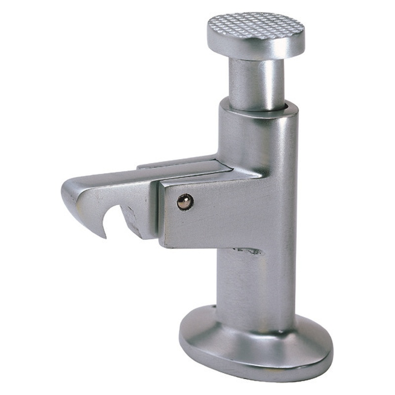 KWS 1047 Türfeststeller mit Betätigungsknopf und Steindolle Aluminium silberfarbig