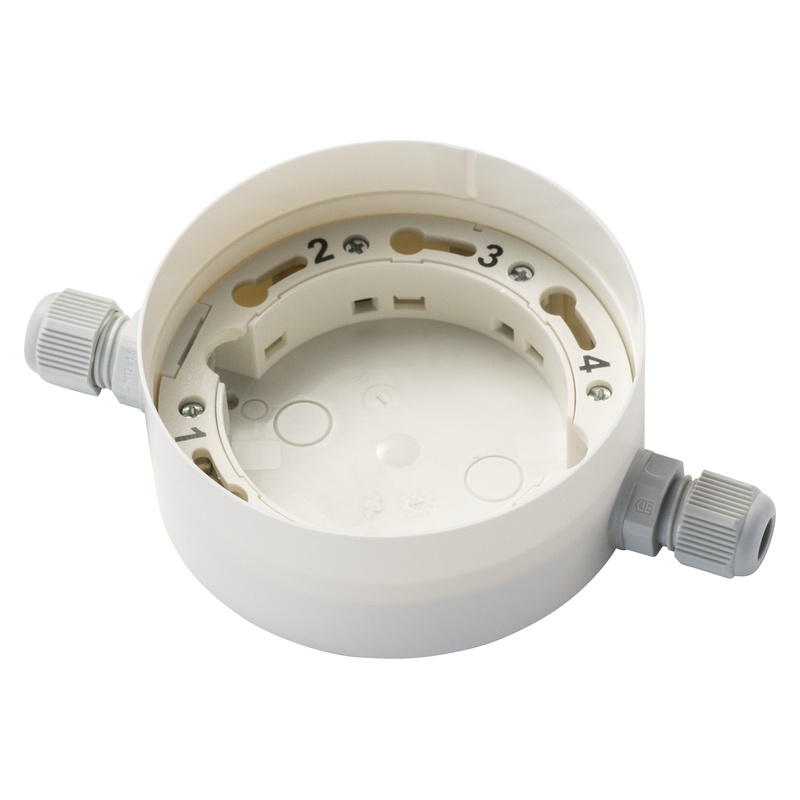 Hekatron Sockel 143 AF Montagesockel Feuchtraum Schrägansicht