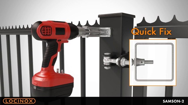 Montage des Locinox SAMSON-2 Torschließers am vorhandenen Torband