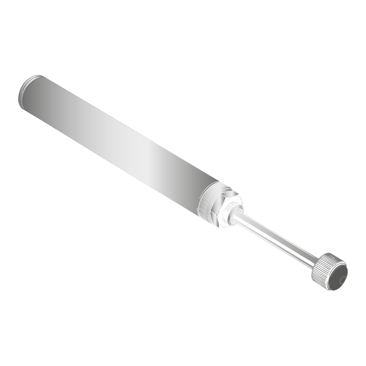 DICTATOR EDH 28 Endlagendämpfer, einseitig, Zylinder Ø 28 mm mit Kolbenstange, Befestigungsgewinde M16x1 und Puffer