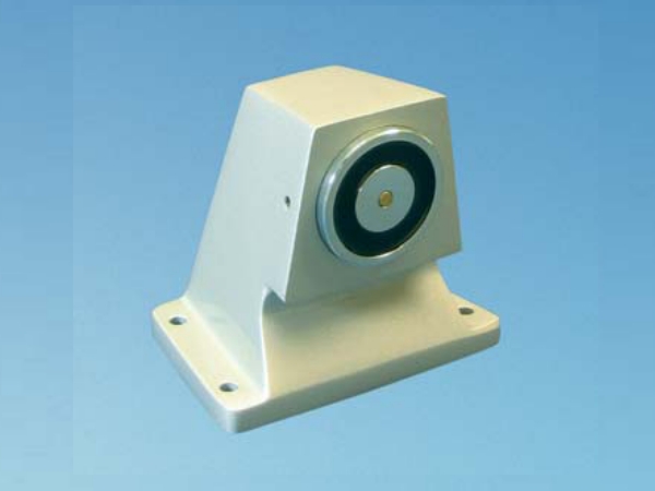 253_0 GEZE Haftmagnet Bodenmontage in Alugehäuse, mit Unterbrecherdrucktaster