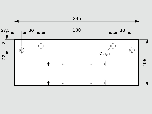 342_0 Dorma Flachplatte TS 73 V / TS 83