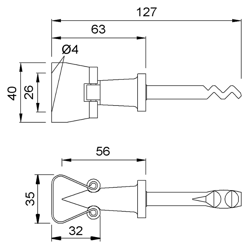 KWS 1067 1068 Federfeststeller Technische Zeichnung