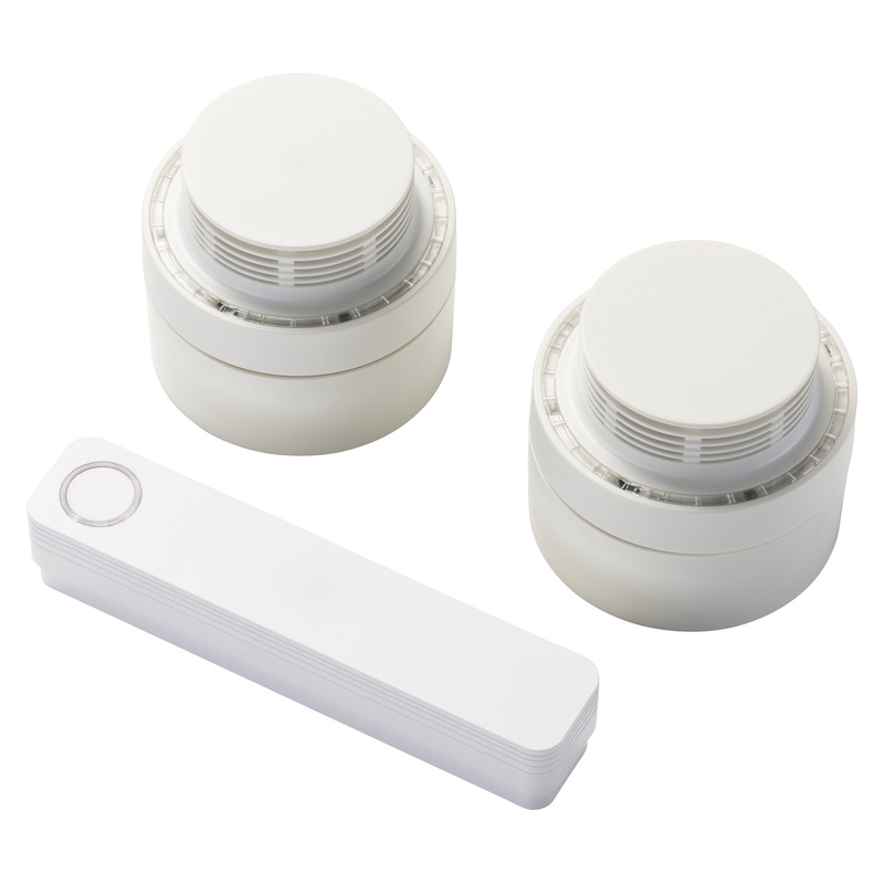 Hekatron ORS 155 F Funkset Funk-Rauchschalter weiss Schrägansicht