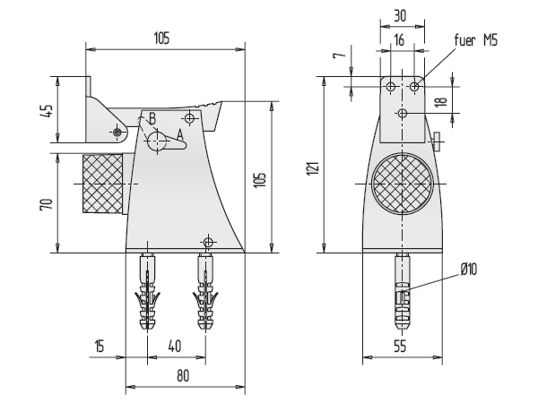 325_0 Hakentürfeststeller für Bodenmontage