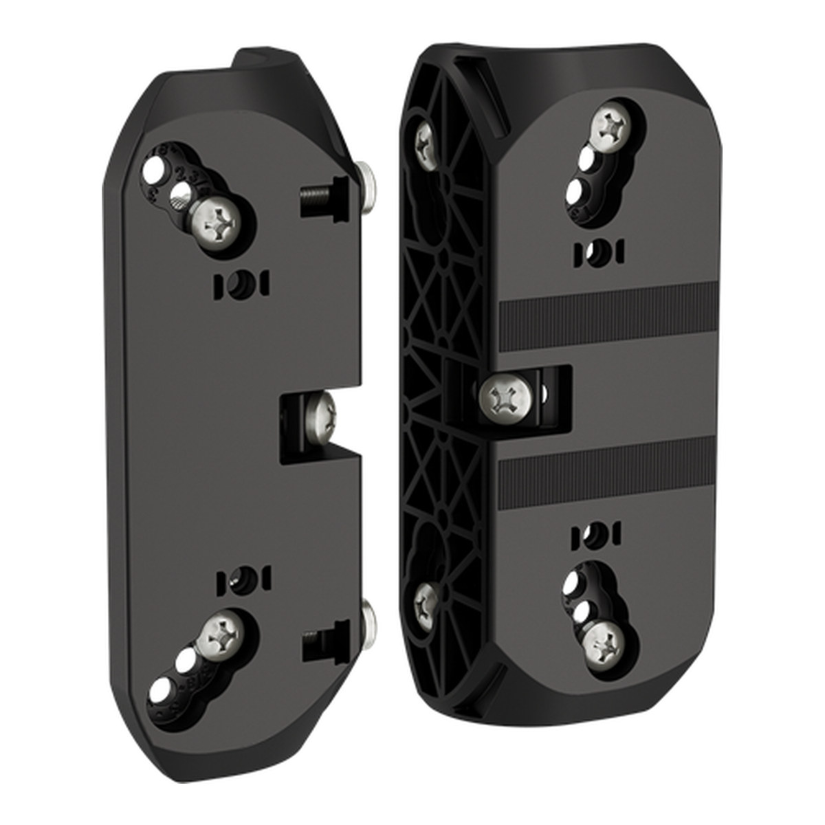 Montageplatten des Locinox SERVAL Federtorbands fuer selbstbohrende Schrauben