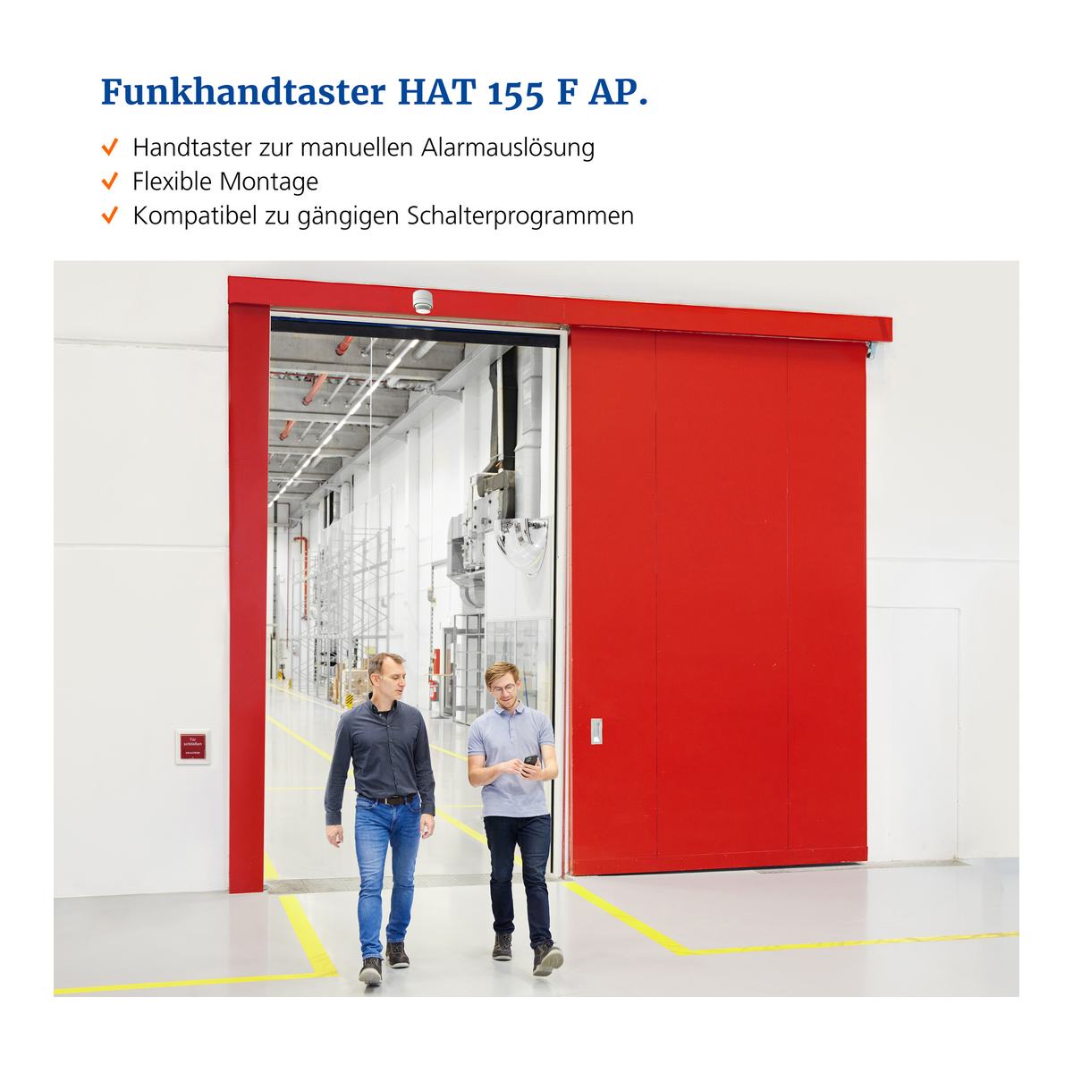 Hekatron HAT 155 F AP - Funk-Handauslösetaster für Feststellanlagen