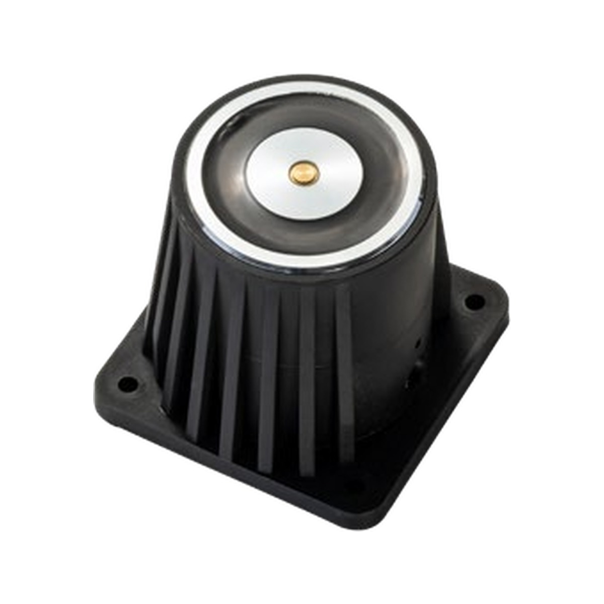 Hekatron THM 440 Haftmagnet, Ansicht auf die Polfläche mit Chromring