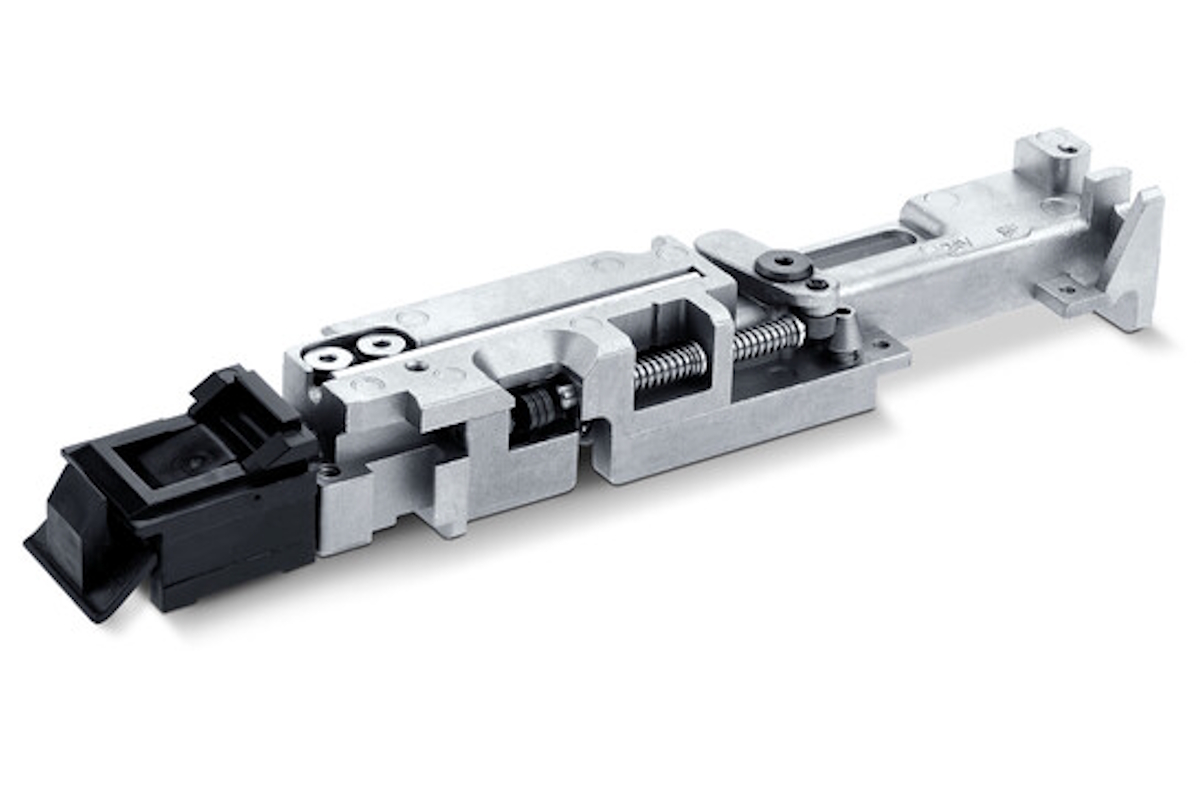 GEZE Sperre 118735 – mechanische Baugruppe der integrierten Schließfolgeregelung für ISM-, E-ISM-, R-ISM-, L-ISM- und L-E-ISM-Gleitschienen TS 5000
