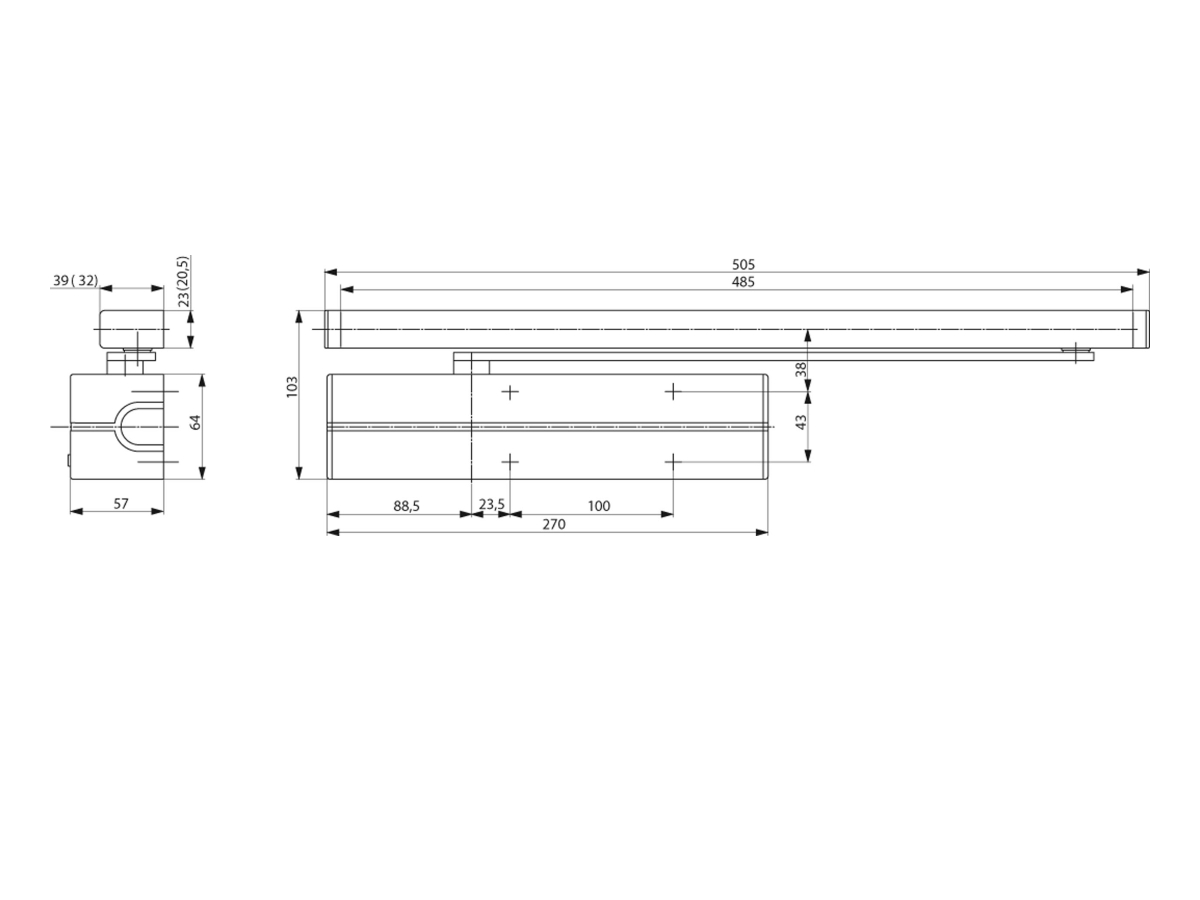 Dc700 ASSA ABLOY DC700 Türschließer Cam-Motion® EN 3–6