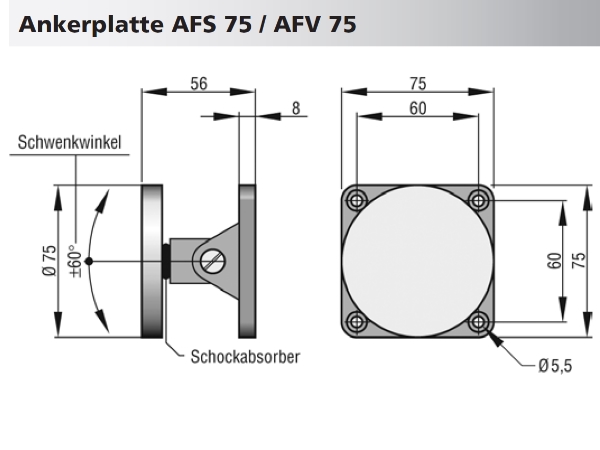 Hekatron AFS 75 Maße