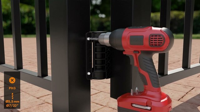 Montage des Locinox CARACAL 180-Grad-Torschließers mit Torband