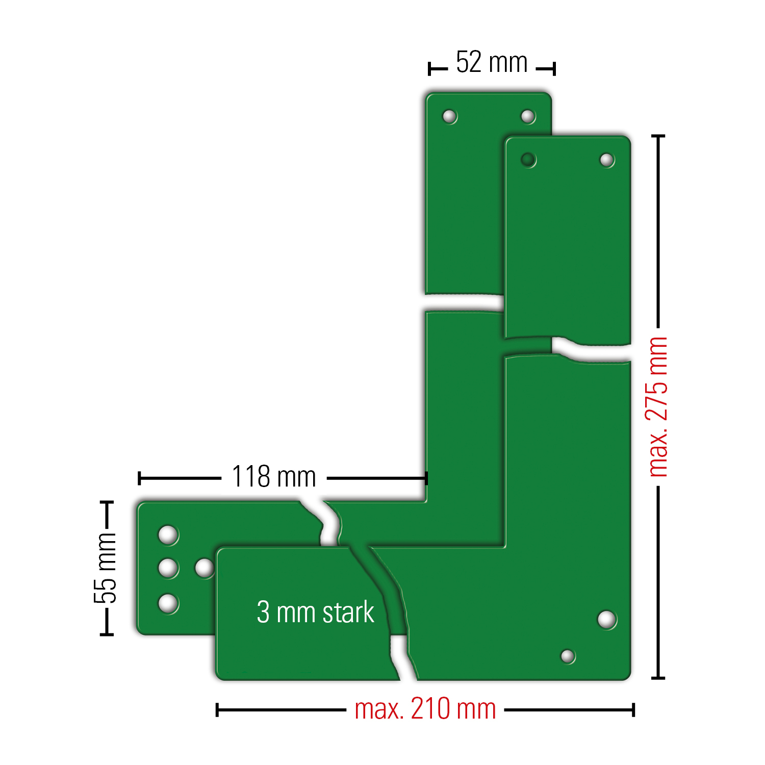 GfS Montageplatte EH-Türwächter Glasrahmen individuell GfS Fluchtwegsicherung