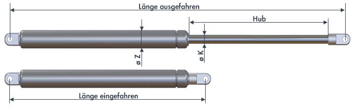 DICTATOR Türöffnungsbegrenzer TB — Maßzeichnung mit Abmessungen