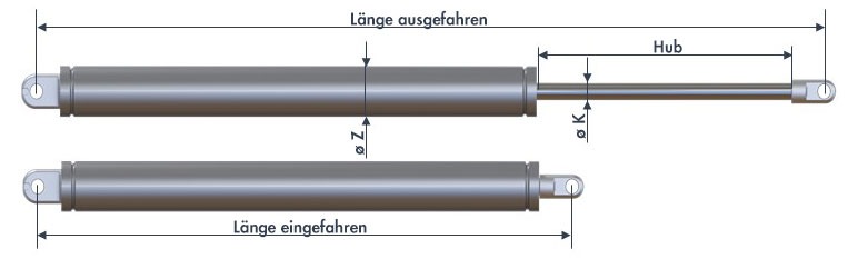 DICTATOR Türöffnungsbegrenzer TBP progressiv — Maßzeichnung mit Abmessungen