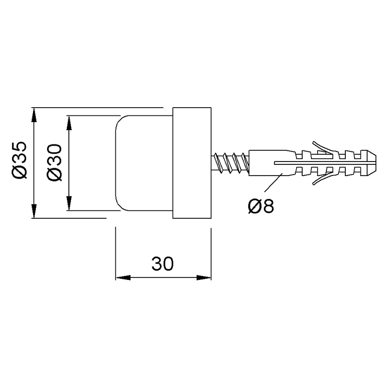 KWS 2006 Wandpuffer Technische Zeichnung