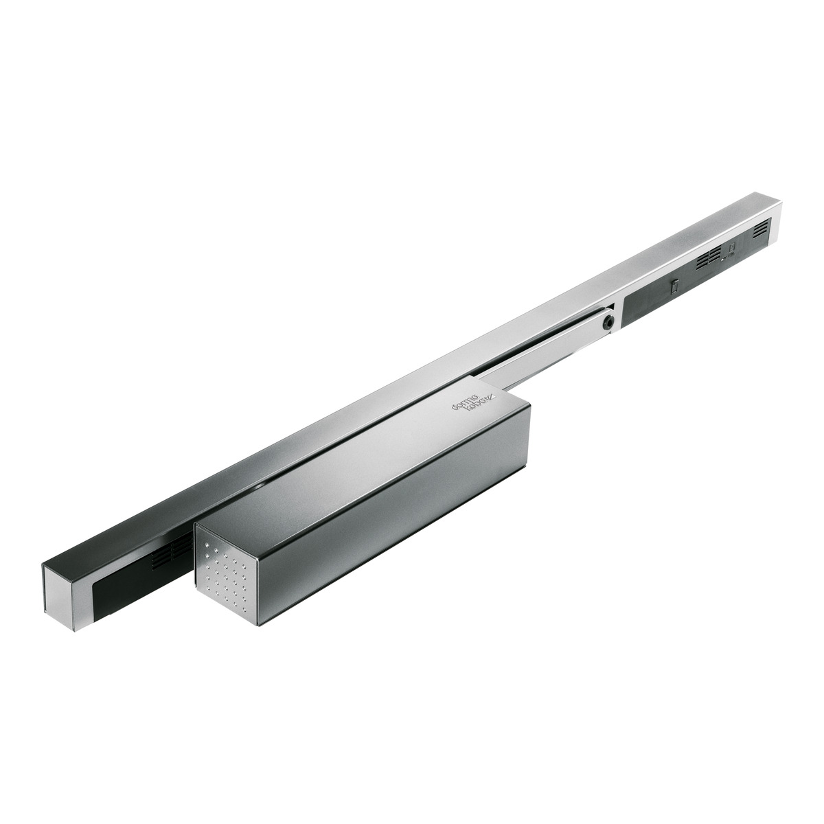 Dorma TS 93 EMR 120° — Türschließer TS 93 mit G-EMR Gleitschiene und integriertem Rauchmelder, silberfarbig