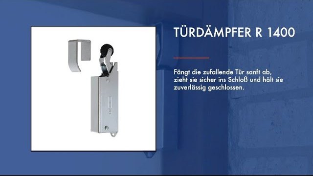 Produktvideo: DICTATOR Türdämpfer R 1400 auf der Bandgegenseite