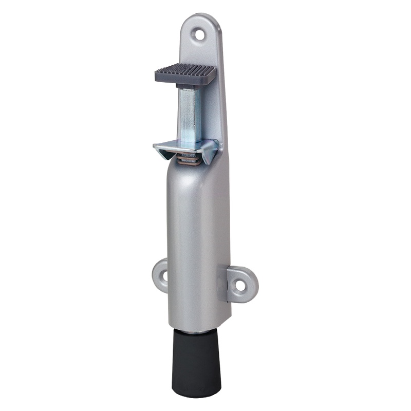 KWS 1026 1028 Türfeststeller Tretbolzen silberfarbig einbrennlackiert