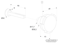 Serrure de sécurité enfant pour piscine/ profil 40 mm/ KIDLOC / norme